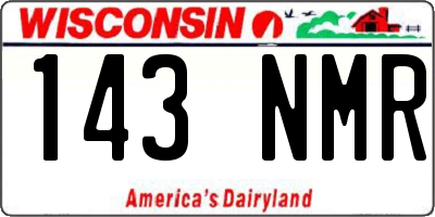 WI license plate 143NMR