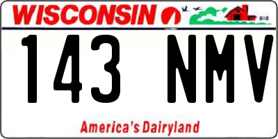 WI license plate 143NMV