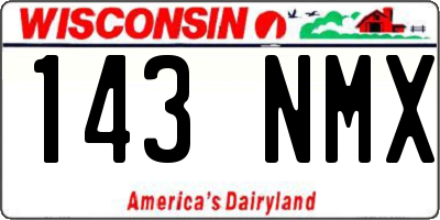 WI license plate 143NMX