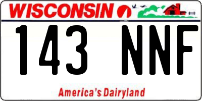 WI license plate 143NNF