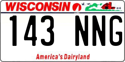 WI license plate 143NNG
