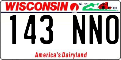 WI license plate 143NNO