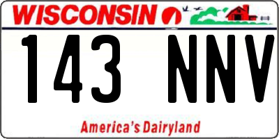 WI license plate 143NNV