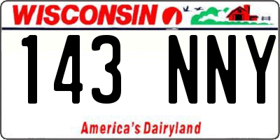 WI license plate 143NNY