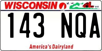 WI license plate 143NQA