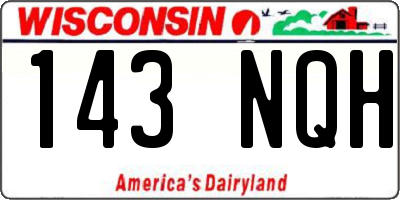 WI license plate 143NQH
