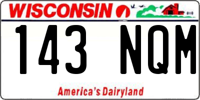 WI license plate 143NQM