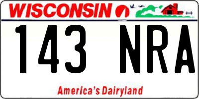 WI license plate 143NRA