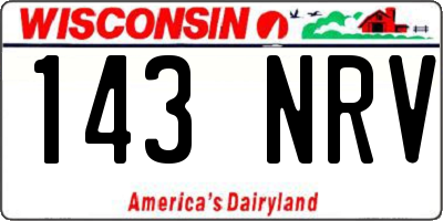 WI license plate 143NRV