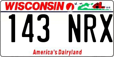 WI license plate 143NRX