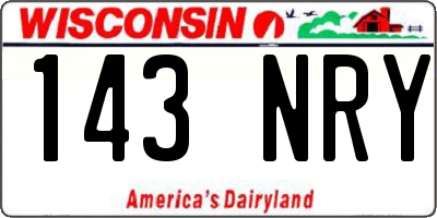 WI license plate 143NRY