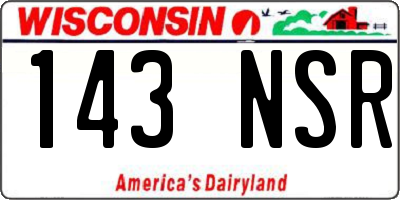 WI license plate 143NSR