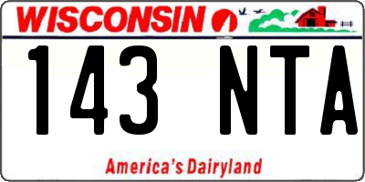 WI license plate 143NTA