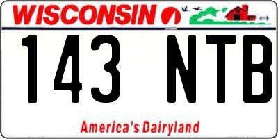 WI license plate 143NTB