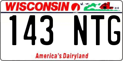 WI license plate 143NTG