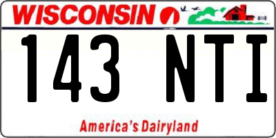 WI license plate 143NTI