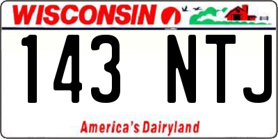 WI license plate 143NTJ