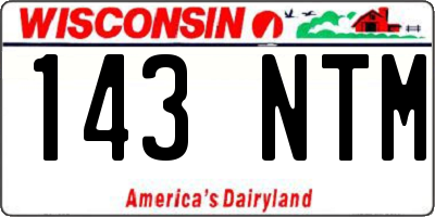 WI license plate 143NTM