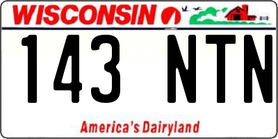 WI license plate 143NTN