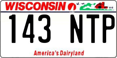 WI license plate 143NTP