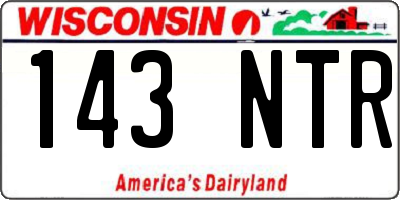 WI license plate 143NTR