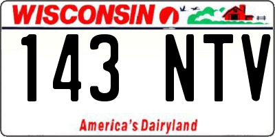 WI license plate 143NTV
