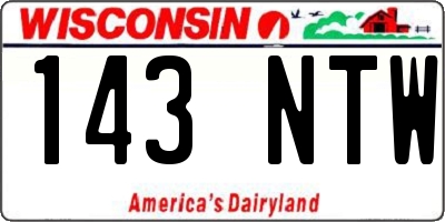 WI license plate 143NTW