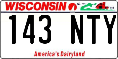 WI license plate 143NTY