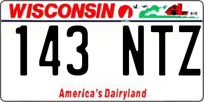 WI license plate 143NTZ