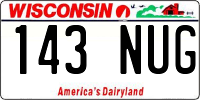 WI license plate 143NUG