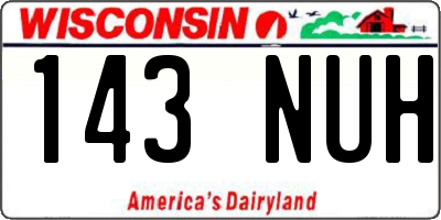 WI license plate 143NUH