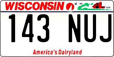 WI license plate 143NUJ