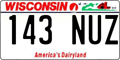 WI license plate 143NUZ