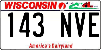 WI license plate 143NVE