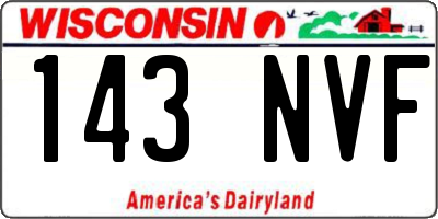 WI license plate 143NVF
