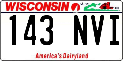WI license plate 143NVI