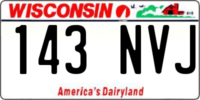 WI license plate 143NVJ
