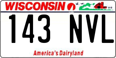 WI license plate 143NVL