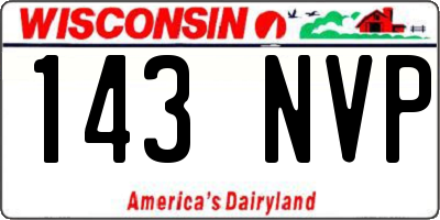 WI license plate 143NVP