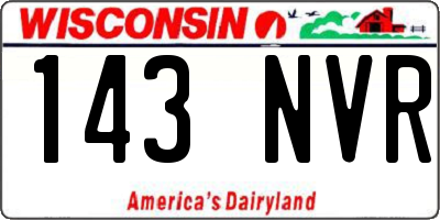 WI license plate 143NVR