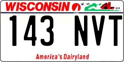 WI license plate 143NVT