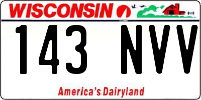 WI license plate 143NVV