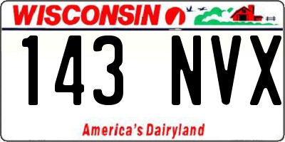WI license plate 143NVX