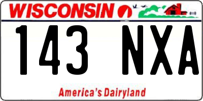 WI license plate 143NXA