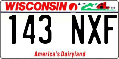 WI license plate 143NXF