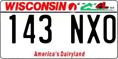 WI license plate 143NXO