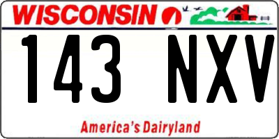 WI license plate 143NXV