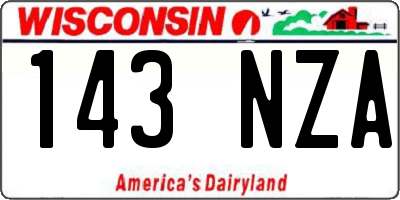 WI license plate 143NZA