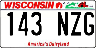 WI license plate 143NZG