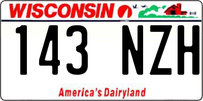 WI license plate 143NZH